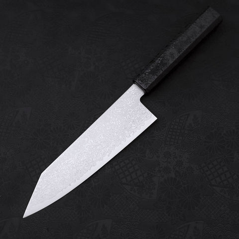 Bunka VG-10 Damascus Black Ishime Handle 180mm (7”)-[Musashi]-[Japanese-Kitchen-Knives]