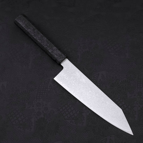 Bunka VG-10 Damascus Black Ishime Handle 180mm (7”)-[Musashi]-[Japanese-Kitchen-Knives]