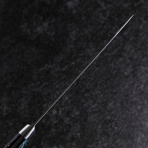 Bunka VG-10 Damascus Blue Flower Petal Western Handle 185mm-[Musashi]-[Japanese-Kitchen-Knives]