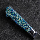 Bunka VG-10 Damascus Blue Flower Petal Western Handle 185mm-[Musashi]-[Japanese-Kitchen-Knives]