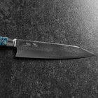 Bunka VG-10 Damascus Blue Flower Petal Western Handle 185mm-[Musashi]-[Japanese-Kitchen-Knives]