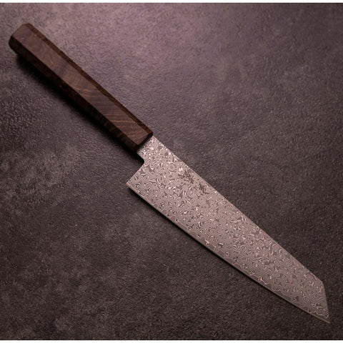 Bunka VG-10 Damascus Brown Birch Handle 180mm (7”)-[Musashi]-[Japanese-Kitchen-Knives]