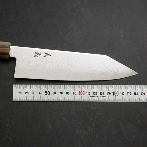 Bunka VG-10 Damascus Buffalo Light Pink Maple Handle 180mm (7”)-[Musashi]-[Japanese-Kitchen-Knives]