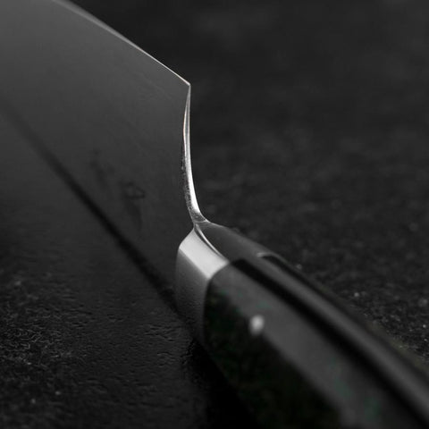 Bunka VG-10 Damascus Green Flower Petal Western Handle 185mm (7.3”) (7.3”)-[Musashi]-[Japanese-Kitchen-Knives]
