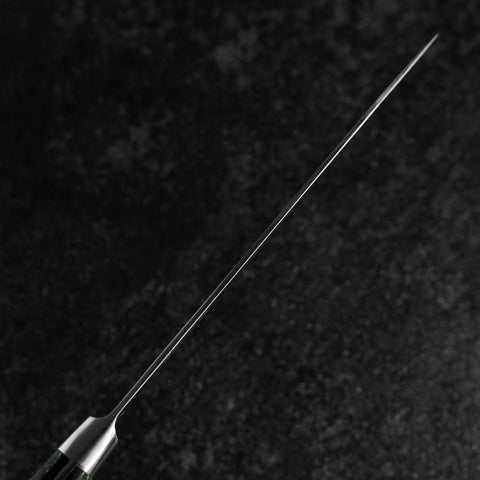 Bunka VG-10 Damascus Green Flower Petal Western Handle 185mm-[Musashi]-[Japanese-Kitchen-Knives]