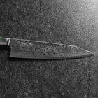 Bunka VG-10 Damascus Green Flower Petal Western Handle 185mm-[Musashi]-[Japanese-Kitchen-Knives]