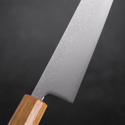 Bunka VG-10 Damascus Oak Handle 170mm (6.7”)-[Musashi]-[Japanese-Kitchen-Knives]