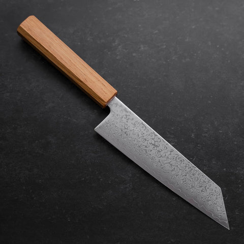 Bunka VG-10 Damascus Oak Handle 170mm (6.7”)-[Musashi]-[Japanese-Kitchen-Knives]