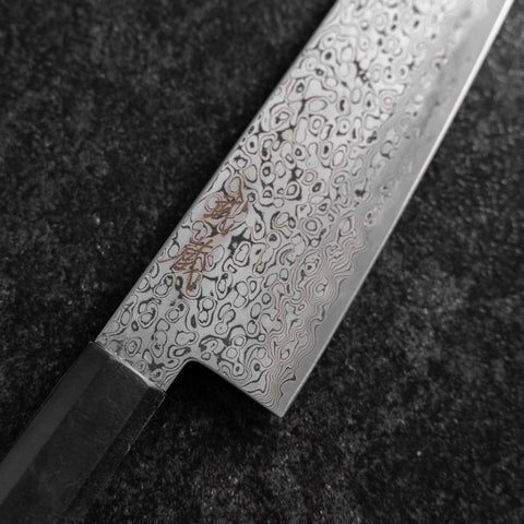 Bunka VG-10 Damascus Ocean Black Handle 165mm-[Musashi]-[Japanese-Kitchen-Knives]