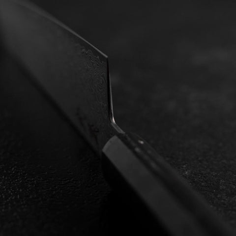 Bunka VG-10 Damascus Ocean Black Handle 165mm-[Musashi]-[Japanese-Kitchen-Knives]