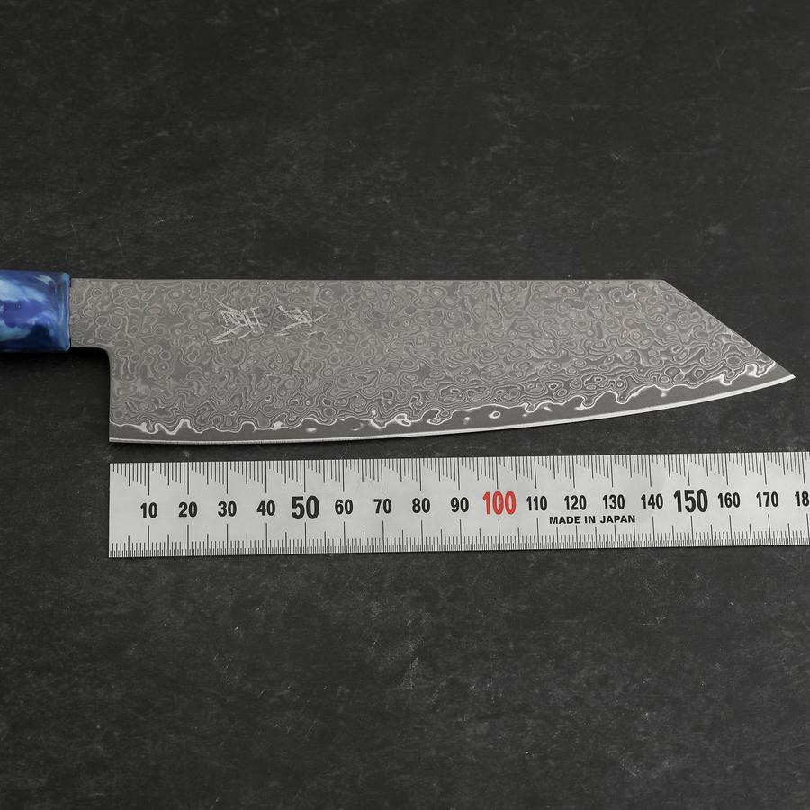 Bunka VG-10 Damascus Ocean Blue Handle 180mm-[Musashi]-[Japanese-Kitchen-Knives]