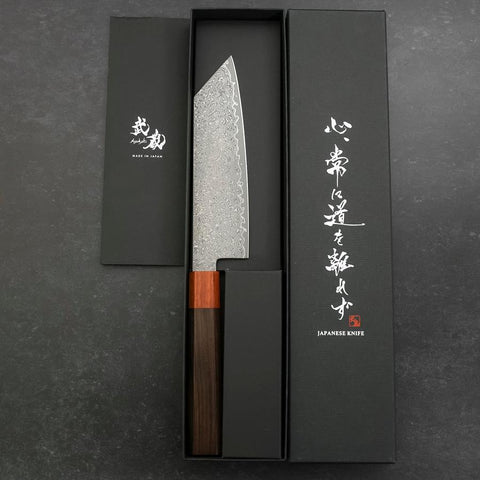 Bunka VG-10 Damascus Shitan Ebony Handle 165mm (6.5”)-[Musashi]-[Japanese-Kitchen-Knives]