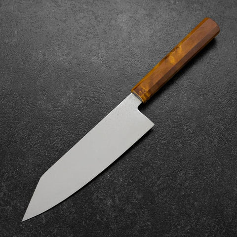 Bunka VG-10 Damascus Yellow-Brown Birch Handle 180mm-[Musashi]-[Japanese-Kitchen-Knives]