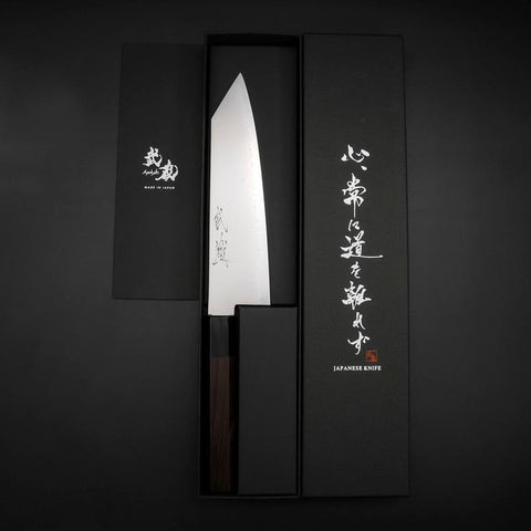Bunka VG-10 Kasumi Shitan Handle 180mm (7”)-[Musashi]-[Japanese-Kitchen-Knives]