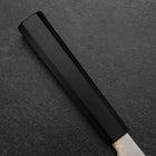 Bunka VG-10 Mirror Damascus Ebony Handle 180mm (7”)-[Musashi]-[Japanese-Kitchen-Knives]