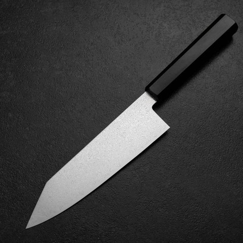 Bunka VG-10 Mirror Damascus Ebony Handle 180mm-[Musashi]-[Japanese-Kitchen-Knives]