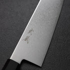 Bunka VG-10 Mirror Damascus Ebony Handle 180mm-[Musashi]-[Japanese-Kitchen-Knives]