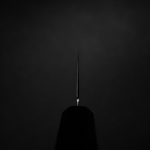 Bunka VG-10 Mirror Damascus Ebony Handle 180mm-[Musashi]-[Japanese-Kitchen-Knives]