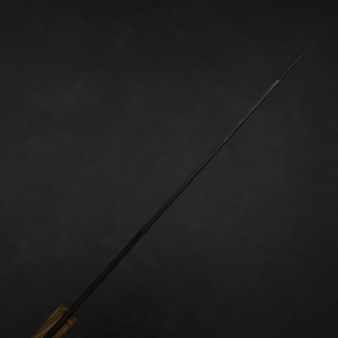 Bunka VG-10 Mirror Damascus Olive Handle 180mm - Black-[Musashi]-[Japanese-Kitchen-Knives]