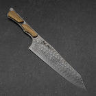 Bunka VG-10 Mirror Damascus Olive Handle 180mm - Black-[Musashi]-[Japanese-Kitchen-Knives]