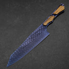 Bunka VG-10 Mirror Damascus Olive Handle 180mm - Blue-[Musashi]-[Japanese-Kitchen-Knives]