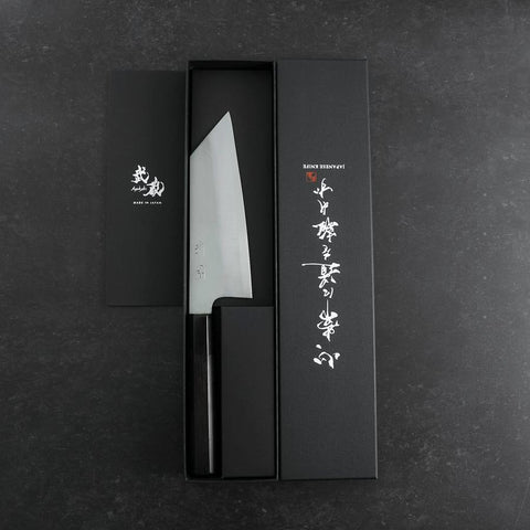 Bunka VG-10 Polished Buffalo Ebony Handle 165mm (6.5”)-[Musashi]-[Japanese-Kitchen-Knives]