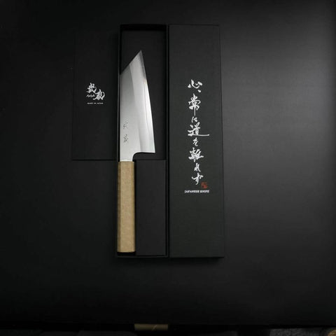 Bunka VG-10 Polished White Urushi Handle 165mm (6.5”)-[Musashi]-[Japanese-Kitchen-Knives]