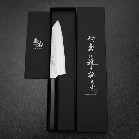 Bunka VG-10 Tsuchime Buffalo Ebony Handle 165mm-[Musashi]-[Japanese-Kitchen-Knives]