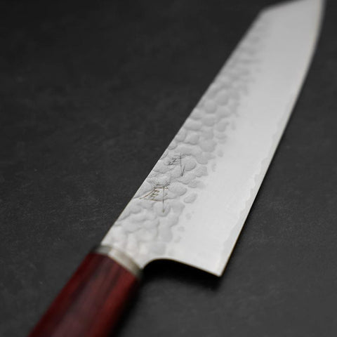 Bunka VG-10 Tsuchime Cherry Red Handle 165mm (6.5”)-[Musashi]-[Japanese-Kitchen-Knives]