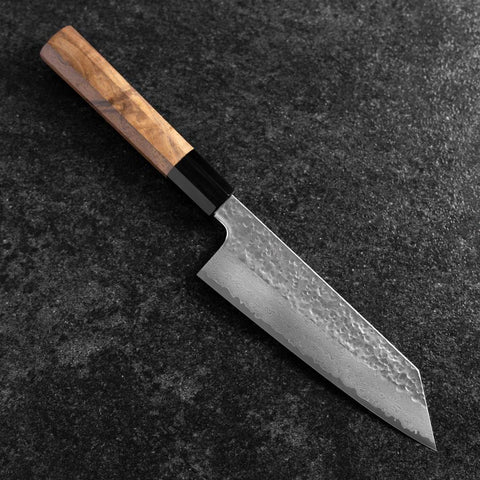 Bunka VG-10 Tsuchime Damascus Buffalo Walnut Handle 165mm-[Musashi]-[Japanese-Kitchen-Knives]