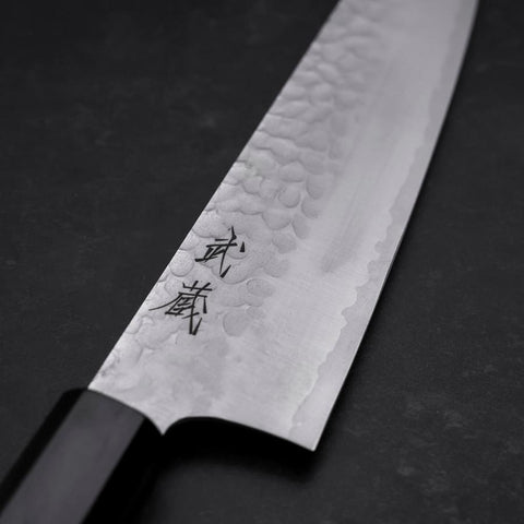 Bunka VG-10 Tsuchime Ebony Handle 180mm (7”)-[Musashi]-[Japanese-Kitchen-Knives]