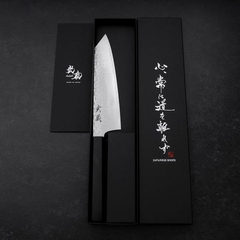 Bunka VG-10 Tsuchime Ebony Handle 180mm (7”)-[Musashi]-[Japanese-Kitchen-Knives]