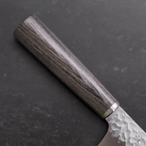 Bunka VG-10 Tsuchime Oval Charcoal Handle 180mm (7”)-[Musashi]-[Japanese-Kitchen-Knives]