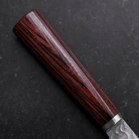 Bunka VG-10 Tsuchime Oval Mahogany Handle 180mm (7”)-[Musashi]-[Japanese-Kitchen-Knives]
