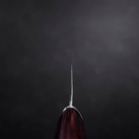 Bunka VG-10 Tsuchime Oval Mahogany Handle 180mm-[Musashi]-[Japanese-Kitchen-Knives]