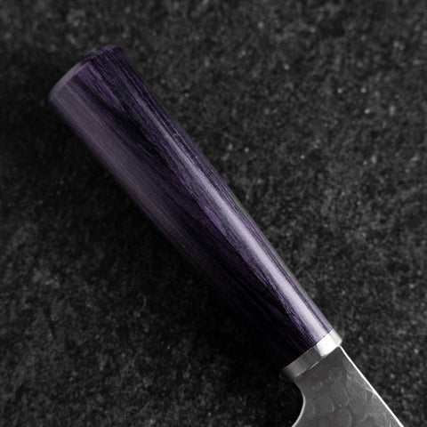 Bunka VG-10 Tsuchime Oval Purple Handle 165mm (6.5”)-[Musashi]-[Japanese-Kitchen-Knives]