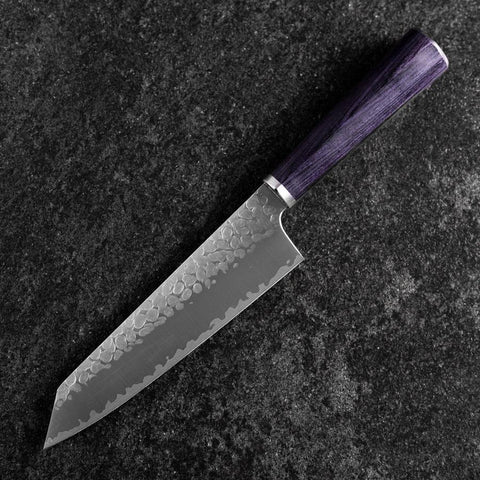 Bunka VG-10 Tsuchime Oval Purple Handle 165mm-[Musashi]-[Japanese-Kitchen-Knives]
