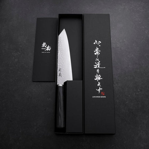 Bunka VG-10 Tsuchime Oval Purple Handle 165mm-[Musashi]-[Japanese-Kitchen-Knives]