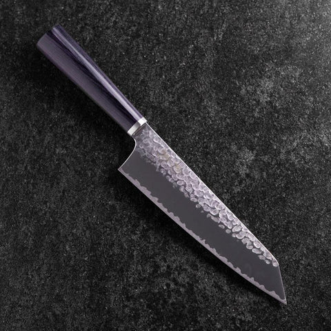 Bunka VG-10 Tsuchime Oval Purple Handle 180mm (7”)-[Musashi]-[Japanese-Kitchen-Knives]