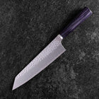 Bunka VG-10 Tsuchime Oval Purple Handle 180mm-[Musashi]-[Japanese-Kitchen-Knives]