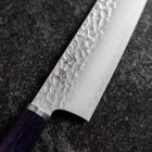 Bunka VG-10 Tsuchime Oval Purple Handle 180mm-[Musashi]-[Japanese-Kitchen-Knives]