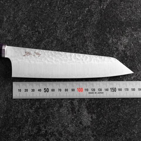 Bunka VG-10 Tsuchime Oval Purple Handle 180mm-[Musashi]-[Japanese-Kitchen-Knives]