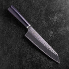 Bunka VG-10 Tsuchime Oval Purple Handle 180mm-[Musashi]-[Japanese-Kitchen-Knives]
