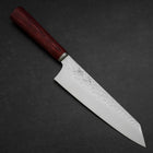 Bunka VG-10 Tsuchime Oval Red Handle 180mm (7”)-[Musashi]-[Japanese-Kitchen-Knives]