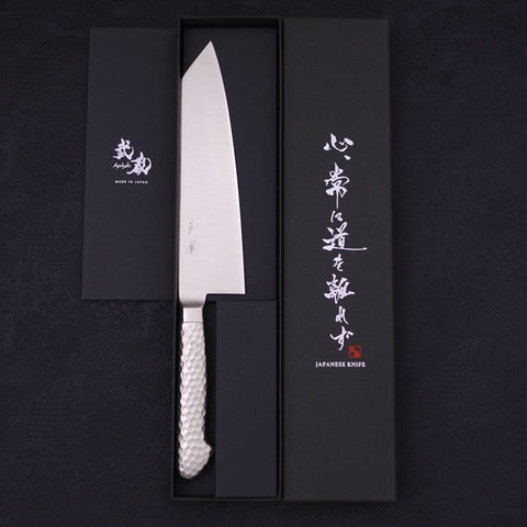 Bunka VG-5 Polished Western Handle 190mm-[Musashi]-[Japanese-Kitchen-Knives]