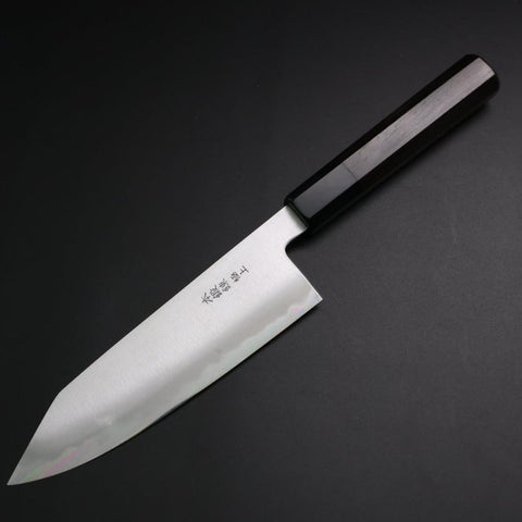 Bunka White Steel #2 Bokashi Buffalo Ebony Handle 165mm (6.5”)-[Musashi]-[Japanese-Kitchen-Knives]