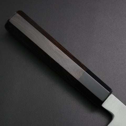 Bunka White Steel #2 Bokashi Buffalo Ebony Handle 165mm-[Musashi]-[Japanese-Kitchen-Knives]