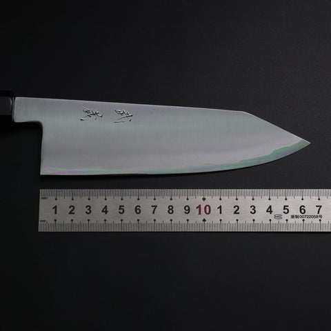 Bunka White Steel #2 Bokashi Buffalo Ebony Handle 165mm-[Musashi]-[Japanese-Kitchen-Knives]