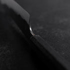 Bunka White Steel #2 Stainless Clad Kurouchi Black Ishime Urushi Handle 180mm (7”)-[Musashi]-[Japanese-Kitchen-Knives]