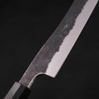 Bunka White Steel #2 Stainless Clad Kurouchi Buffalo Teak Handle 180mm (7”)-[Musashi]-[Japanese-Kitchen-Knives]
